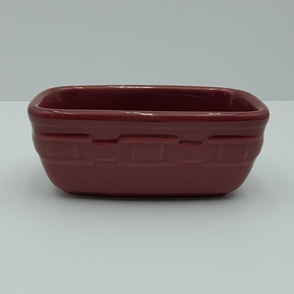 Longaberger Pottery Paprika Dash Bowl Small Rectangular Snack Dish - Picture 1 of 5